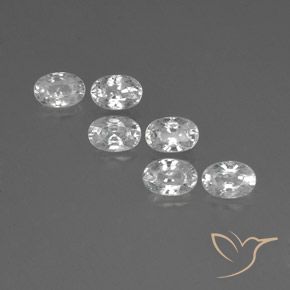 4.82ctw Natural Branco Zircão, oval, VVS-VS