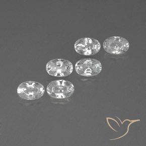 Pedras preciosas de Zircão Branco natural de 4.82 ct, oval, VVS-VS
