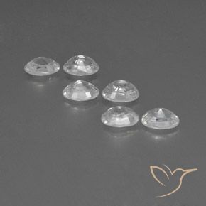 Pedras preciosas de Zircão Branco natural de 4.82 ct, oval, VVS-VS