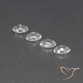 Pedras preciosas de Zircão Branco natural de 3.06 ct, oval, VVS-VS