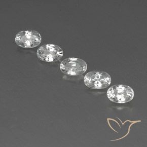 3.96ctw Natural Branco Zircão, oval, VVS