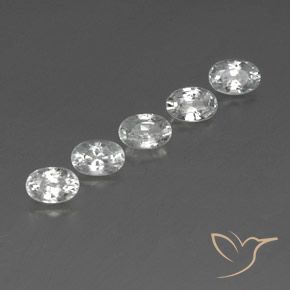 Pedras preciosas de Zircão Branco natural de 3.96 ct, oval, VVS