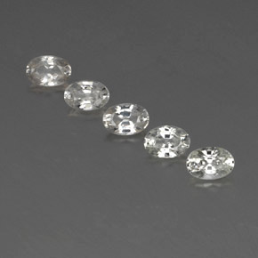 Pedras preciosas de zircão branco natural de 3,59 ct, corte oval, VVS