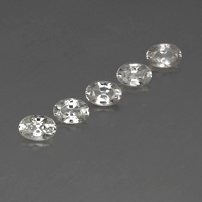 Pedras preciosas de zircão branco natural de 3,59 ct, corte oval, VVS