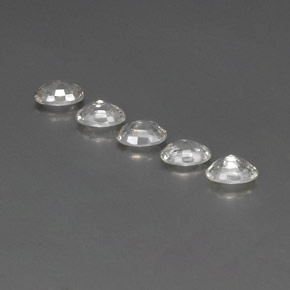 Pedras preciosas de zircão branco natural de 3,59 ct, corte oval, VVS