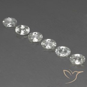 4.52ctw Natural Branco Zircão, oval, VVS