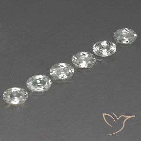 Pedras preciosas de Zircão Branco natural de 4.52 ct, oval, VVS