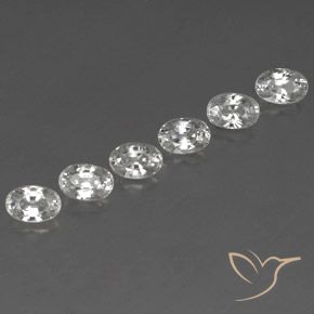 Pedras preciosas de Zircão Branco natural de 5.04 ct, oval, VVS-VS