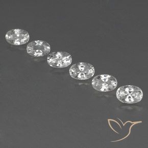 5.31ctw Natural Branco Zircão, oval, VVS-VS