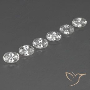 Pedras preciosas de Zircão Branco natural de 5.31 ct, oval, VVS-VS