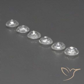 Pedras preciosas de Zircão Branco natural de 5.31 ct, oval, VVS-VS