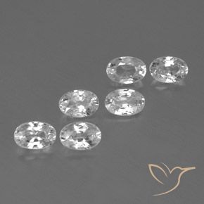 Pedras preciosas de Zircão Branco natural de 4.42 ct, oval, VVS-VS