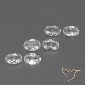 Pedras preciosas de Zircão Branco natural de 3.74 ct, oval, VVS-VS