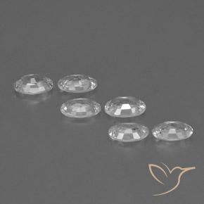 Pedras preciosas de Zircão Branco natural de 3.74 ct, oval, VVS-VS