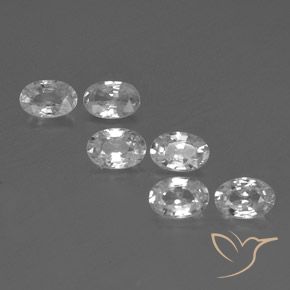 4.31ctw Natural Branco Zircão, oval, VVS-VS