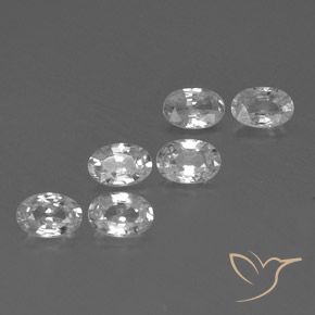 Pedras preciosas de Zircão Branco natural de 4.31 ct, oval, VVS-VS