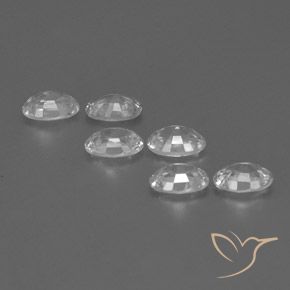 Pedras preciosas de Zircão Branco natural de 4.31 ct, oval, VVS-VS