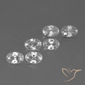 Pedras preciosas de Zircão Branco natural de 4.57 ct, oval, VVS-VS