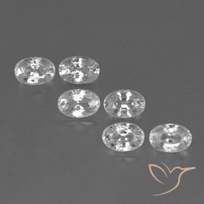 5.10ctw Natural Branco Zircão, oval, VVS-VS