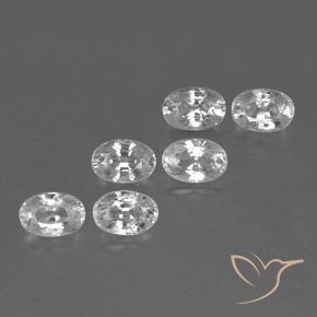 Pedras preciosas de Zircão Branco natural de 5.10 ct, oval, VVS-VS