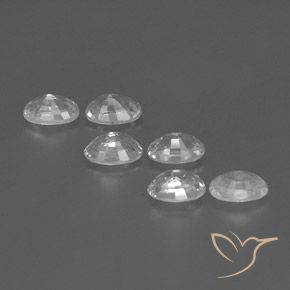 Pedras preciosas de Zircão Branco natural de 5.10 ct, oval, VVS-VS