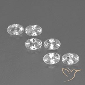 4.60ctw Natural Branco Zircão, oval, VVS-VS