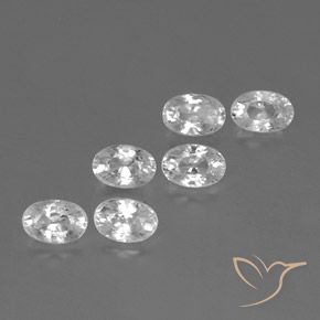 Pedras preciosas de Zircão Branco natural de 4.60 ct, oval, VVS-VS