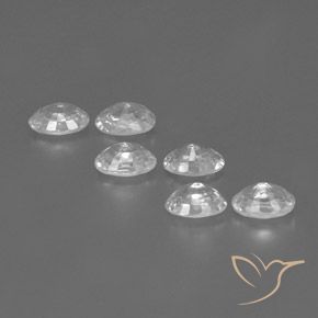 Pedras preciosas de Zircão Branco natural de 4.60 ct, oval, VVS-VS