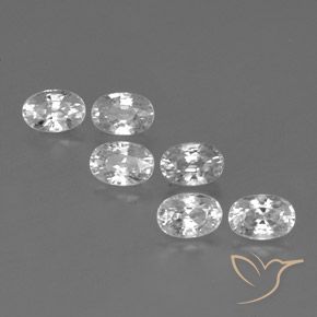 5.35ctw Natural Branco Zircão, oval, VVS-VS