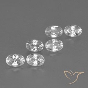 Pedras preciosas de Zircão Branco natural de 5.35 ct, oval, VVS-VS