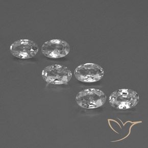 3.93ctw Natural Branco claro Zircão, oval, VVS-VS