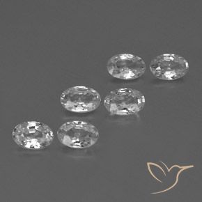Pedras preciosas de Zircão Branco claro natural de 3.93 ct, oval, VVS-VS