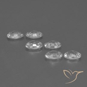 Pedras preciosas de Zircão Branco claro natural de 3.93 ct, oval, VVS-VS