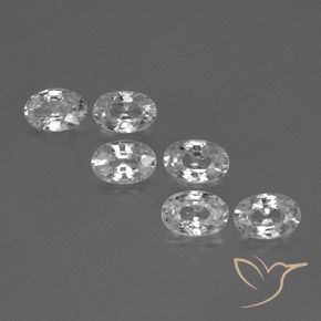 4.42ctw Natural Branco claro Zircão, oval, VVS-VS