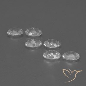 Pedras preciosas de Zircão Branco claro natural de 4.42 ct, oval, VVS-VS