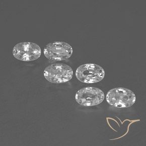 4.47ctw Natural Branco claro Zircão, oval, VVS-VS
