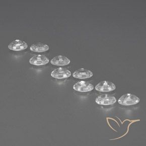 Pedras preciosas de Zircão Branco claro natural de 7.82 ct, oval, VVS-VS