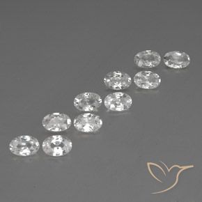 Pedras preciosas de Zircão Branco natural de 6.77 ct, oval, VVS-VS