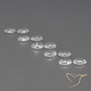 Pedras preciosas de Zircão Branco natural de 6.77 ct, oval, VVS-VS