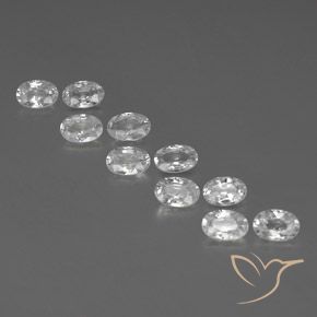 6.87ctw Natural Branco Zircão, oval, VVS-VS