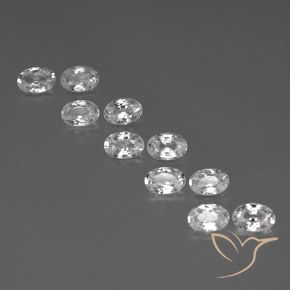 7.05ctw Natural Branco Zircão, oval, VVS-VS