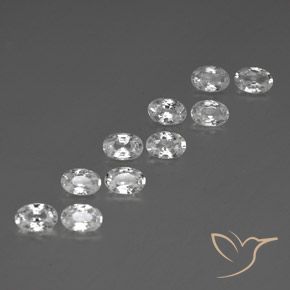 Pedras preciosas de Zircão Branco natural de 7.05 ct, oval, VVS-VS