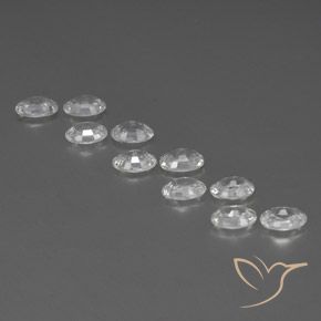 Pedras preciosas de Zircão Branco natural de 7.05 ct, oval, VVS-VS
