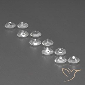 Pedras preciosas de Zircão Branco natural de 8.29 ct, oval, VVS-VS