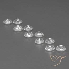 Pedras preciosas de Zircão Branco natural de 8.84 ct, oval, VVS-VS
