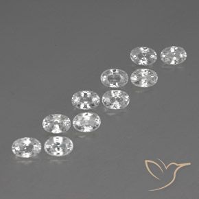 Pedras preciosas de Zircão Branco natural de 8.30 ct, oval, VVS-VS