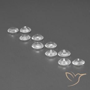 Pedras preciosas de Zircão Branco natural de 7.20 ct, oval, VVS-VS