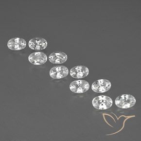 7.94ctw Natural Branco Zircão, oval, VVS-VS