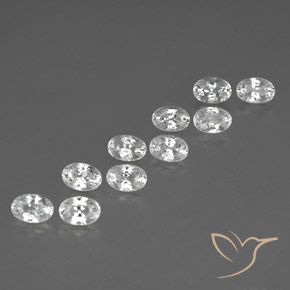 Pedras preciosas de Zircão Branco natural de 7.94 ct, oval, VVS-VS