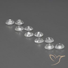 Pedras preciosas de Zircão Branco natural de 7.94 ct, oval, VVS-VS